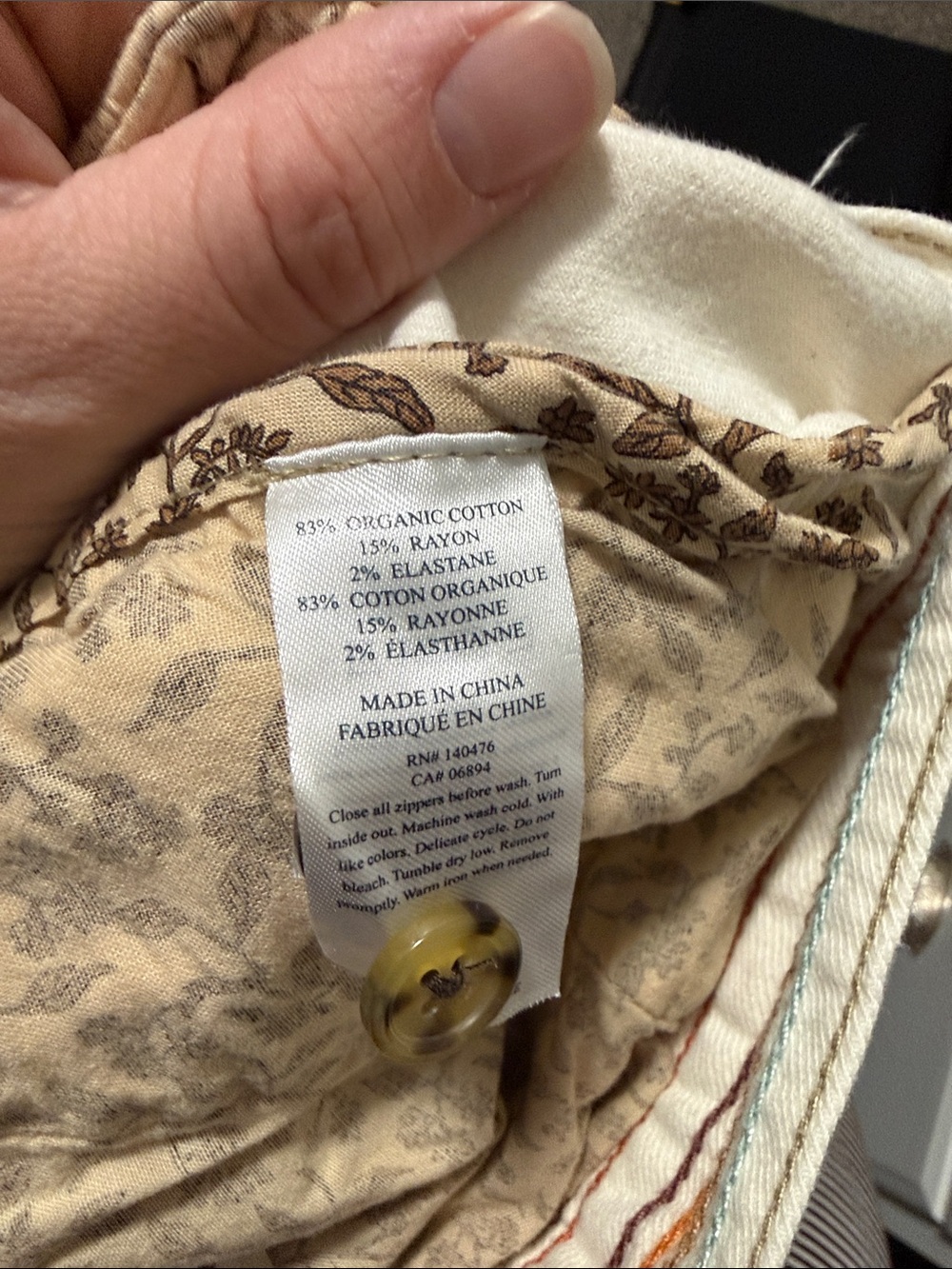 Faherty Straight Leg Endless Chino Pant in Natural - Picture 7 of 7